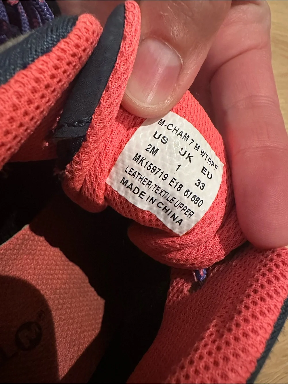 Merrell Kids Navy and Pink Trail Hiking Boots